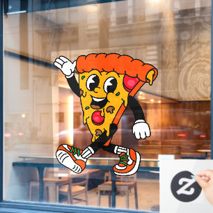 Pizza Shop Cartoon Pepperoni Pizza Slice