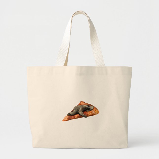 Pizza Slaoth Large Tote Bag (Front)