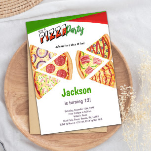 Pizza Slice Birthday Invitation