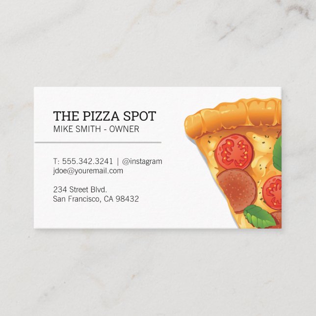 Pizza Slice Business Card (Front)