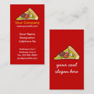 Pizza slice business card