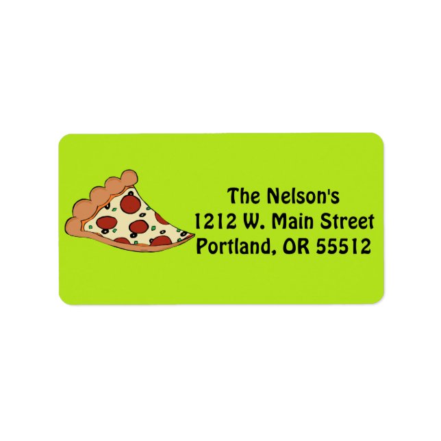 Pizza slice custom labels (Front)