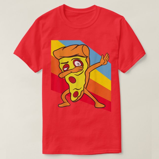 Pizza Slice Dabbing Dab Dancing4466 T-Shirt (Design Front)
