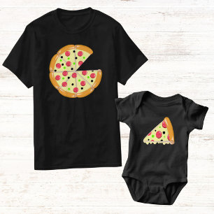 Pizza Slice Father's Day Black Baby Bodysuit