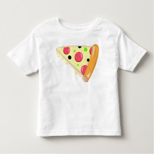 Pizza Slice Father's Day Toddler White T-Shirt