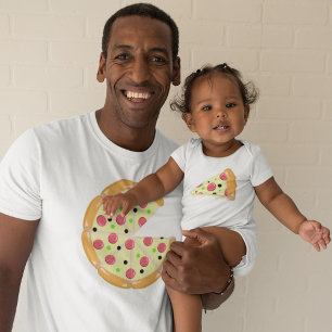 Pizza Slice Father's Day White Baby Bodysuit