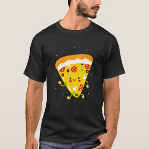 Pizza Slice Is Running Gym Fitness Runner Marathon T-Shirt