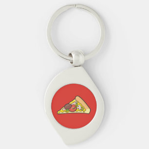 Pizza slice key ring