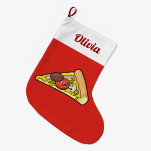 Pizza Slice Large Christmas Stocking