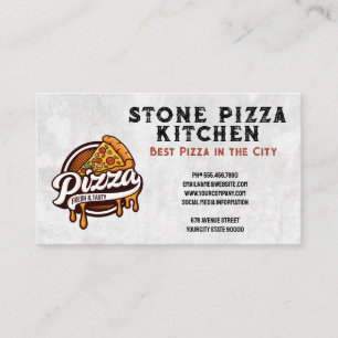 Pizza Slice Logo Restaurant Business Card