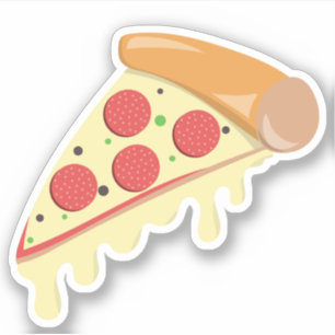 Pizza slice melted cheese pepperoni cool food