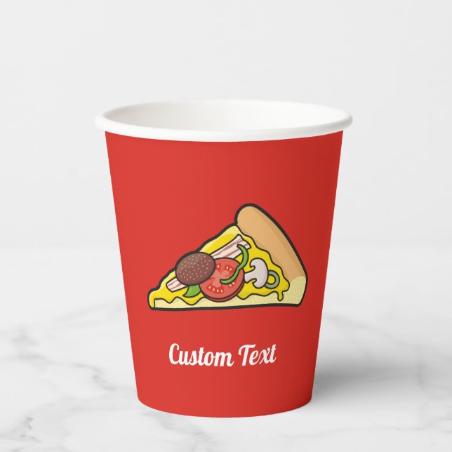 Pizza Slice Paper Cups (Front)