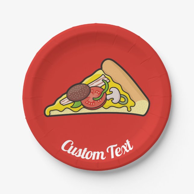 Pizza Slice Paper Plate (Front)