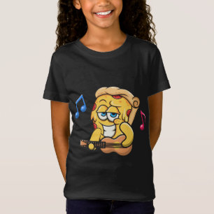 Pizza Slice playing Guitar, Bass Music Rock Guitar T-Shirt