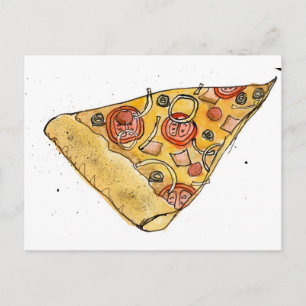 pizza slice postcard