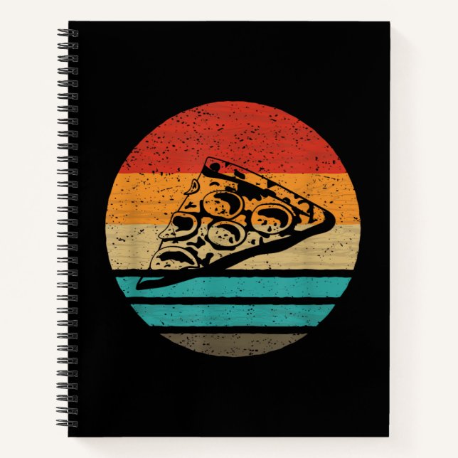 Pizza Slice Retro Style Vintage Notebook (Front)