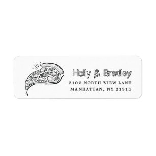 Pizza Slice Return Address Label