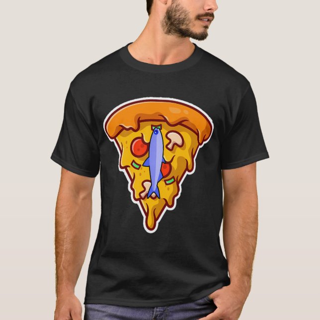 pizza slice with anchovie  T-Shirt (Front)