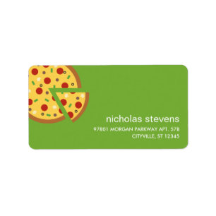 Pizza Slices Address Labels