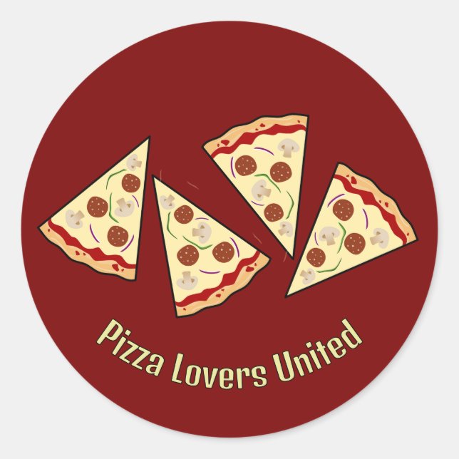Pizza Slices Design  Classic Round Sticker (Front)