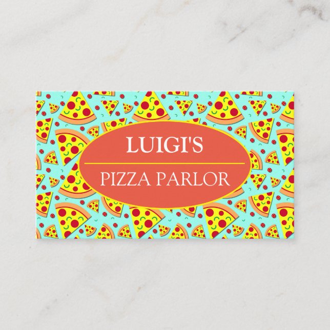 Pizza Slices Graphic Pizza Parlour Professional Business Card (Front)
