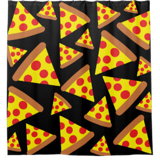 Pizza slices pattern design  shower curtain