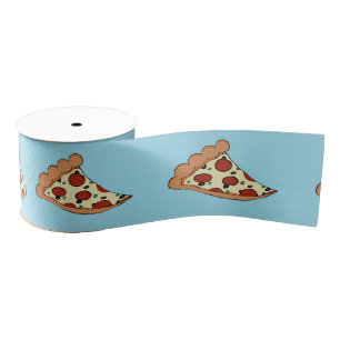 Pizza slices ribbon grosgrain ribbon