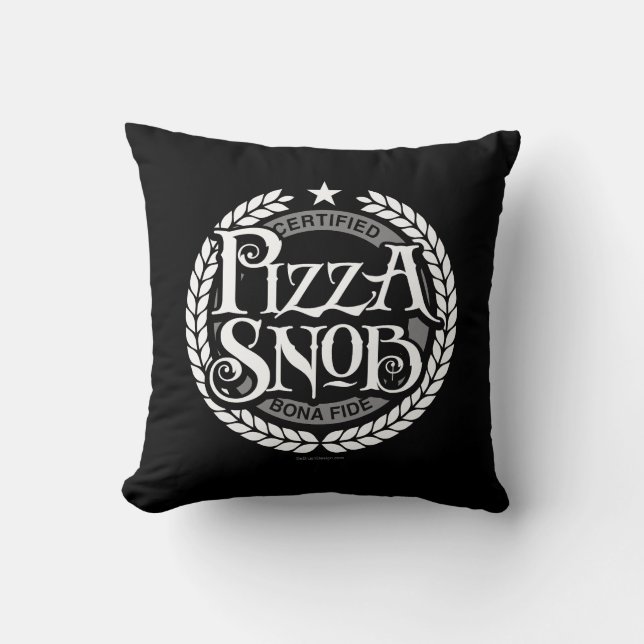 Pizza Snob - funny pizza lover Cushion (Front)