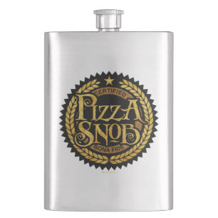 Pizza Snob - funny pizza lover Hip Flask