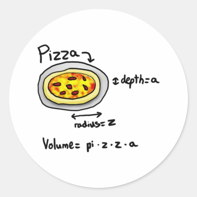 Pizza Solved Classic Round Sticker (Front)