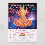 Pizza space cat invitation<br><div class="desc">cat cats puppy animal , kittens pet kitten kitty,  meow feline tabby orange , space pizza cute fast,   food beautiful cosmos nature,  science sky galaxy cat,  cats puppy animal kittens,  pet kitten kitty , meow feline tabby</div>