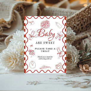 Pizza special delivery baby shower Favour sign