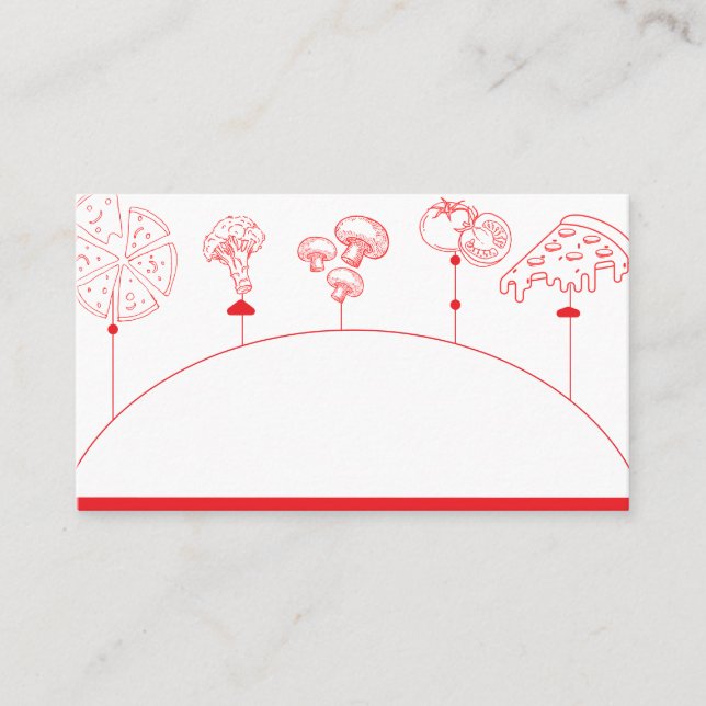 Pizza Special Delivery Blank Place Card (Front)
