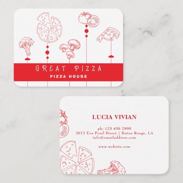 Pizza Special Delivery Business Card (Front/Back)