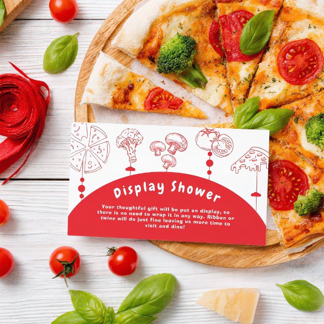 Pizza Special Delivery Display Shower Enclosure Card (Creator Uploaded)