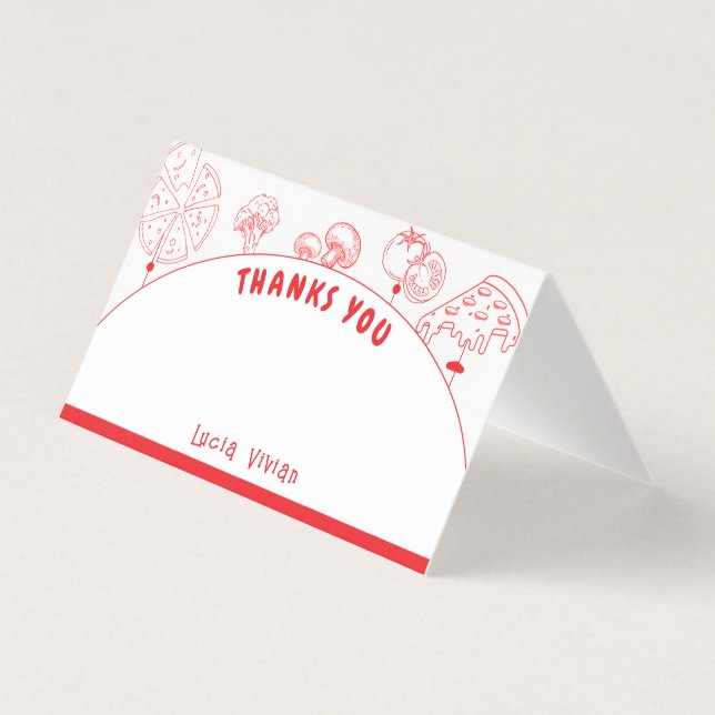 Pizza Special Delivery Thank You Blank Card (Front)