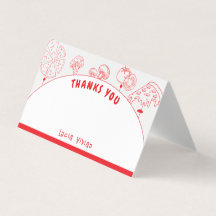 Pizza Special Delivery Thank You Blank Card