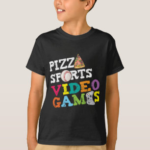 Pizza Sports Video Games Video Gamer Food Sports L T-Shirt