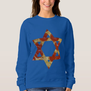 pizza star of david sweatshirt