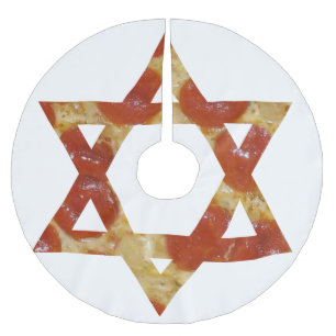pizza star of david tree skirt