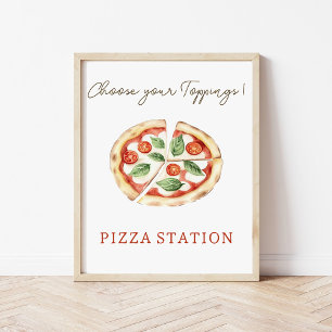 Pizza Station Custom Table Sign