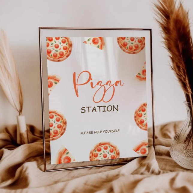 Pizza Station Sign, Pizza 1st Birthday Party Sign (Creator Uploaded)