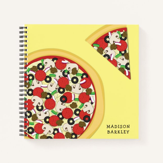 Pizza Supreme Combo Cute Kids Food Notebook (Front)