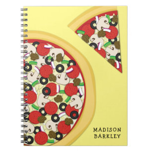 Pizza Supreme Combo Cute Kids Food Notebook