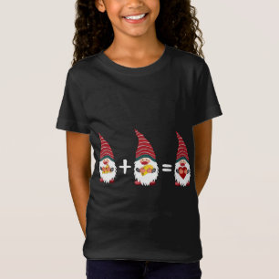 Pizza Taco Gnome Heart Funny Christmas Foodie & Gn T-Shirt