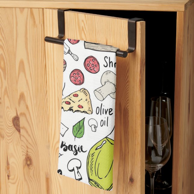 Pizza  tea towel (Thirds Fold)