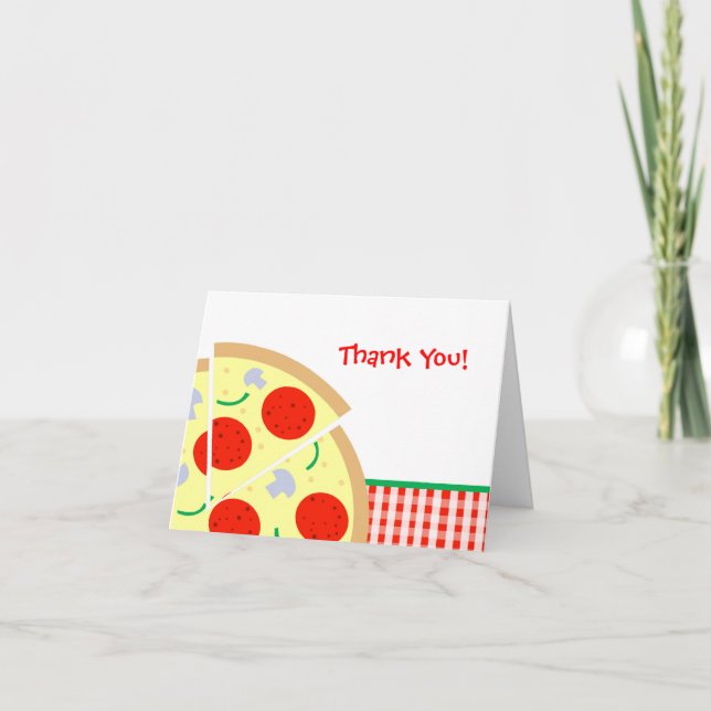 Pizza Thank You Note Cards (Front)