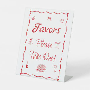 Pizza Thats Amore Bridal Shower Guess Favour Pedestal Sign