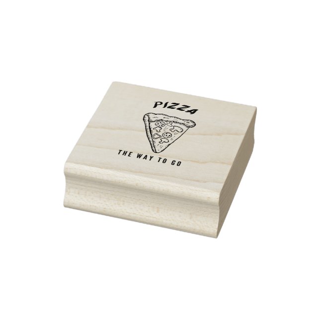 Pizza the way to go rubber stamp (Stamp)