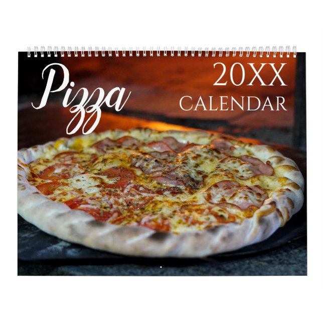 Pizza Themed 2027 Wall Calendar Gift Pizzeria (Cover)